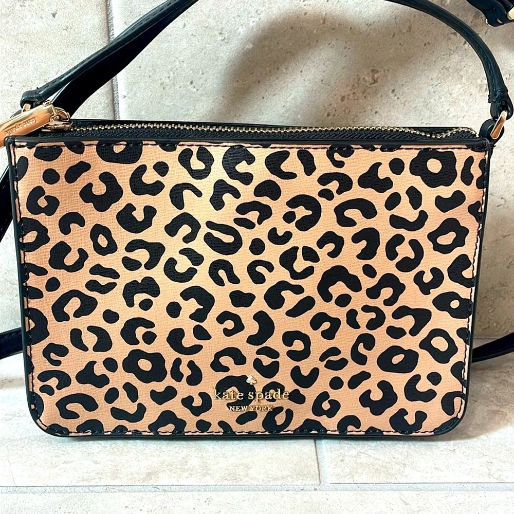 Kate Spade NWOT Darcy Leopard Crossbody